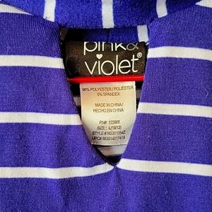 Pink & Violet, girls size 10-12, blue/white dress